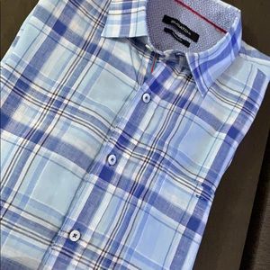 BUGATCHI Casual Linen Shirt. Size Large